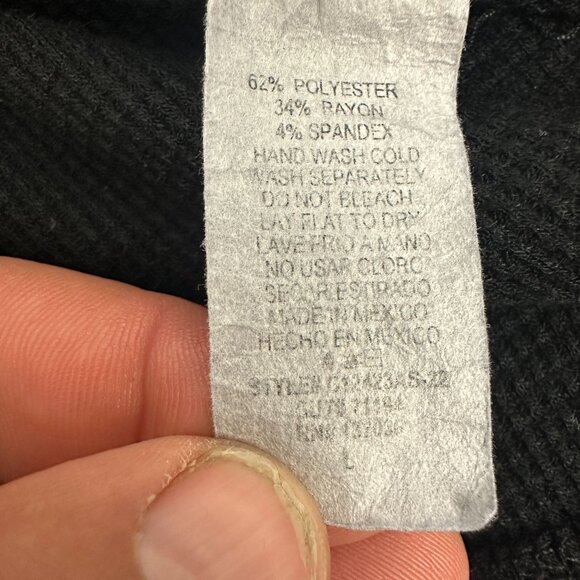 Black Long Sleeve Smocked Peplum Top By Alterd State Size Small - Picture 4 of 4